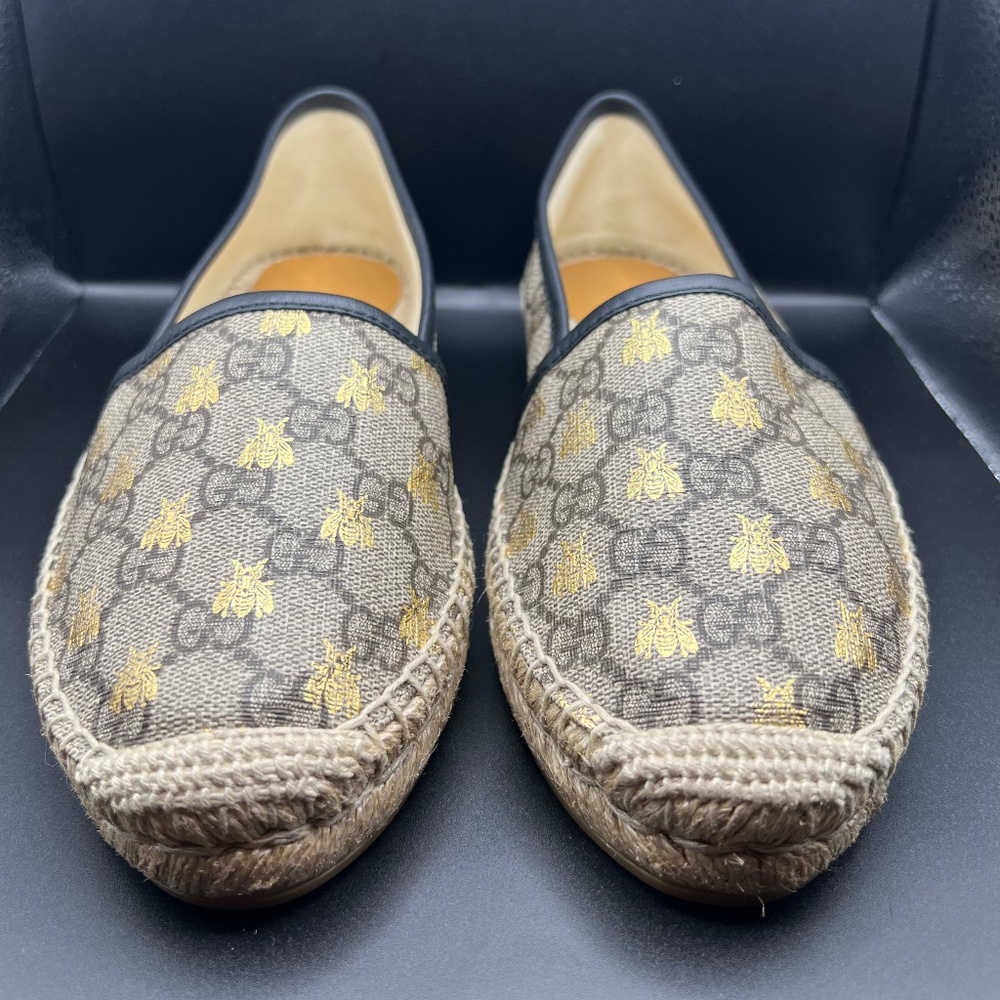 GUCCI Bee GG Supreme Espadrilles | EU 37 - NEW, Never Worn
